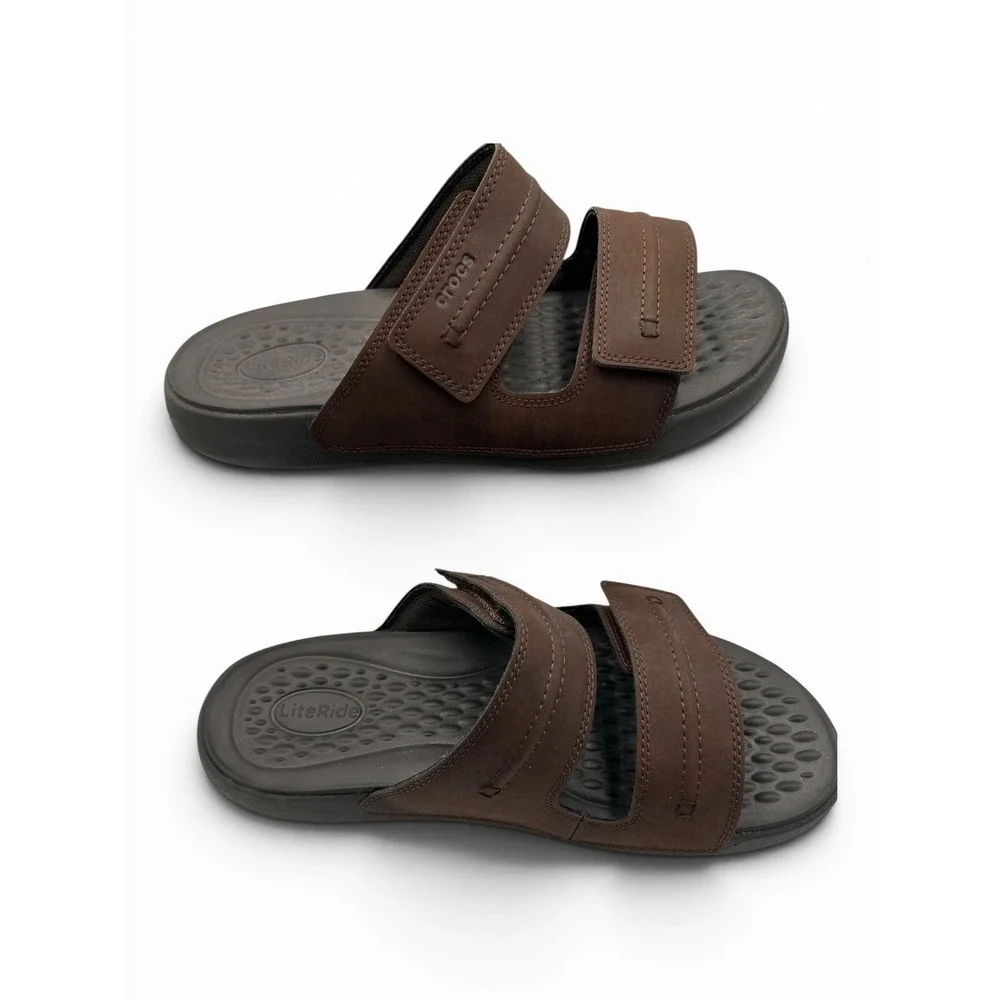 Crocs Yukon Vista II LiteRide Sandals Espresso Brown Adjustable Men's 11